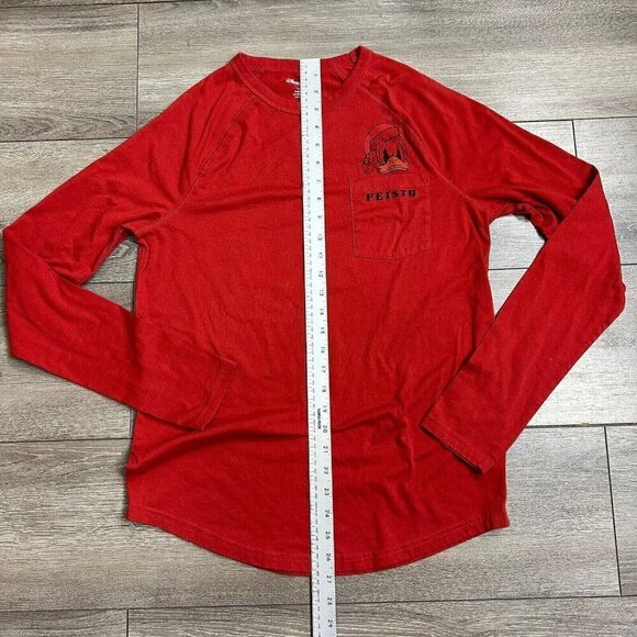 Disney x AE T Shirt Size S Donald Duck Feisty Long Sleeve Tee Red - Picture 6 of 6